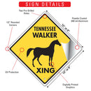 Tennessee Walker Xing (Crossing) Horse Signs or Sticker-3