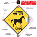 Tennessee Walker Xing (Crossing) Horse Signs or Sticker-4