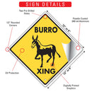 Burro Xing (Crossing) Horse Signs or Sticker-3