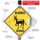 Burro Xing (Crossing) Horse Signs or Sticker-4