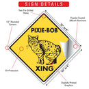 Pixie-Bob Xing (Crossing) Cat Signs or Sticker-3