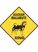 Alaskan Malamute Xing Sign or Sticker