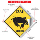 Crab Xing (Crossing) Animal Signs or Sticker-3