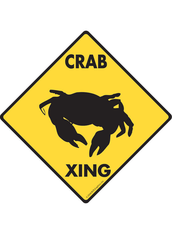 Crab Xing Sign or Sticker