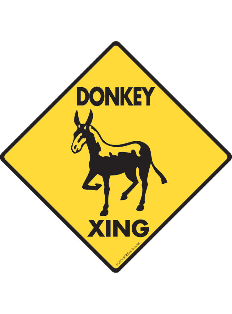 Donkey Xing Sign or Sticker