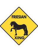 Friesian Xing Sign or Sticker