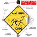 Hanoverian Xing (Crossing) Horse Signs or Sticker-4