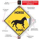Horse Xing (Crossing) Signs or Sticker-4