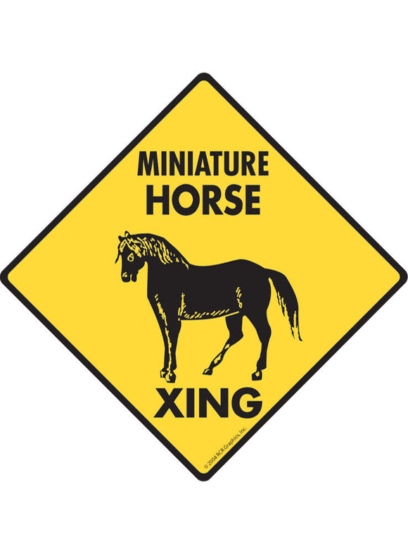 Miniature Horse Xing Sign or Sticker