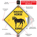 Miniature Horse Xing (Crossing) Signs or Sticker-4