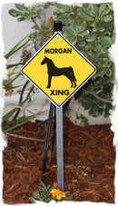 Morgan Crossing Horse Aluminum Sign or Vinyl Sticker - Weatherproof Novelty-5
