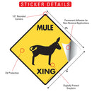 Mule Xing (Crossing) Horse Signs or Sticker-2