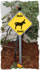 Mule Crossing Horse Aluminum Sign or Vinyl Sticker - Weatherproof Novelty-5