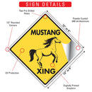 Mustang Xing (Crossing) Horse Signs or Sticker-3
