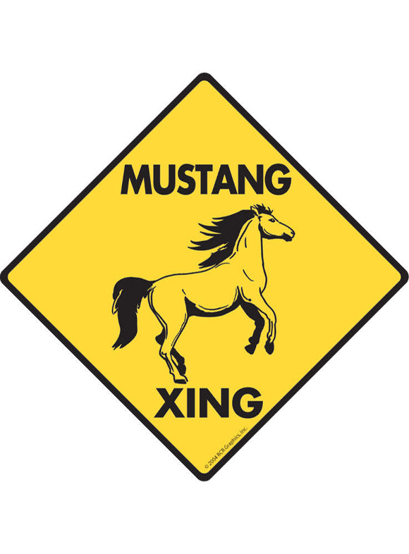 Mustang Xing Sign or Sticker