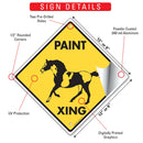 Paint Xing (Crossing) Horse Signs or Sticker-3