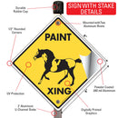 Paint Xing (Crossing) Horse Signs or Sticker-4