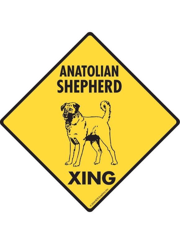 Anatolian Shepherd Xing Sign or Sticker