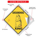 Groundhog Xing (Crossing) Animal Signs or Sticker-3
