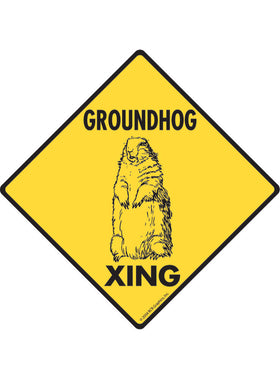 Groundhog Xing Sign or Sticker