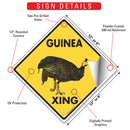 Guinea Xing (Crossing) Bird Signs or Sticker-3