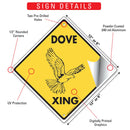 Dove Xing (Crossing) Bird Signs or Sticker-3