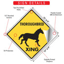 Thoroughbred Xing (Crossing) Horse Signs or Sticker-3