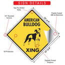 American Bulldog Xing (Crossing) Dog Signs or Sticker-3