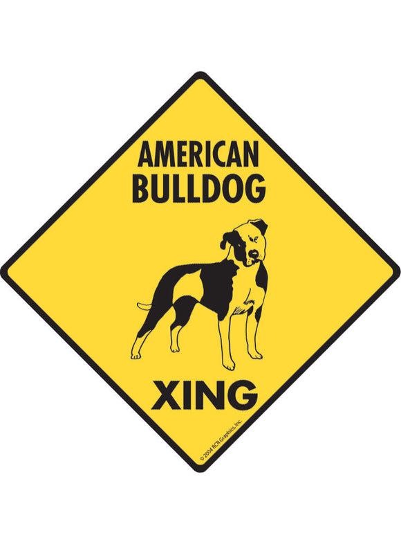 American Bulldog Xing Sign or Sticker