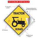 Tractor Xing (Crossing) Farm Signs or Sticker-2