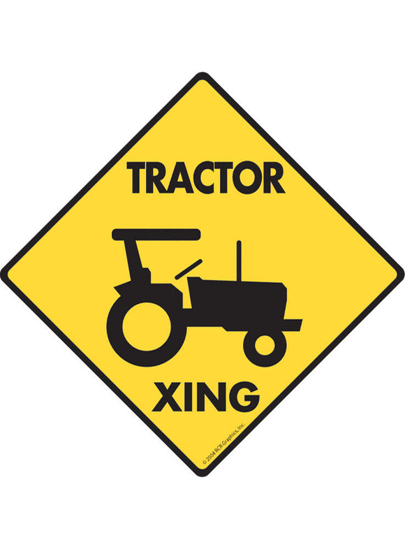 Tractor Xing Sign or Sticker