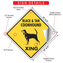 Black & Tan Coonhound Xing (Crossing) Dog Signs or Sticker-3