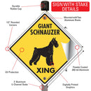 Giant Schnauzer Xing (Crossing) Dog Signs or Sticker-4
