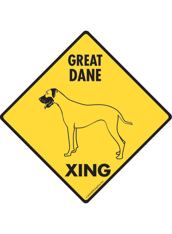 Great Dane Xing Sign or Sticker