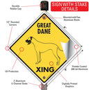 Great Dane Xing (Crossing) Dog Signs or Sticker-4