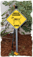 American Foxhound Xing (Crossing) Dog Signs or Sticker-5