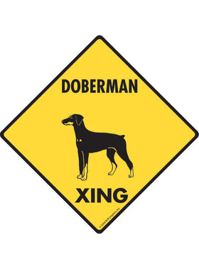 Doberman Xing Sign or Sticker