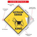 Australian Terrier Xing (Crossing) Dog Signs or Sticker-3