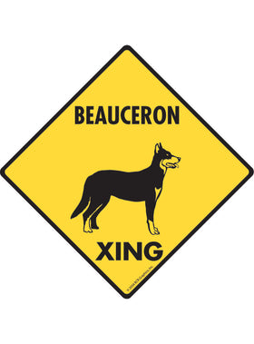 Beauceron Xing Sign or Sticker