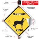 Beauceron Xing (Crossing) Dog Signs or Sticker-4