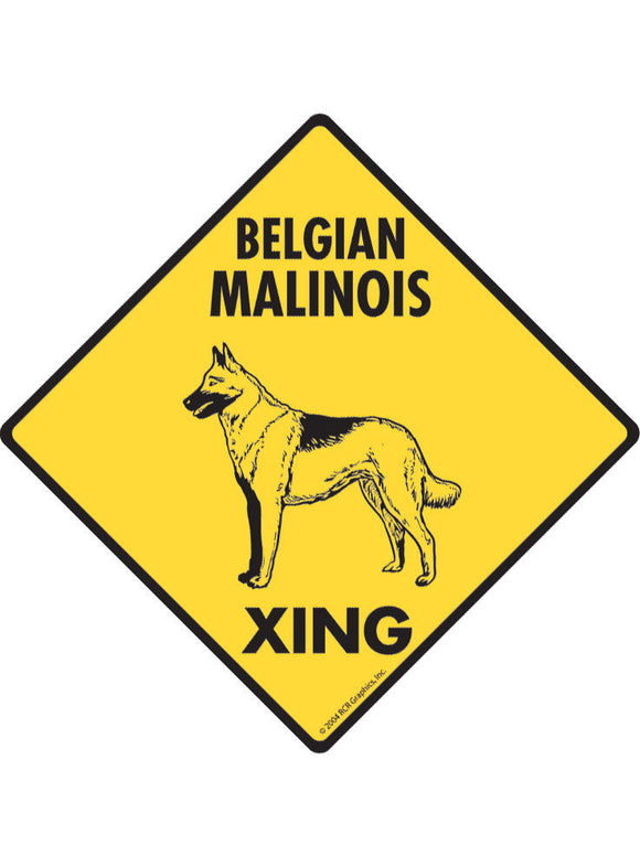 Belgian Malinois Xing Sign or Sticker