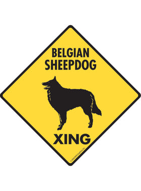 Belgian Sheepdog Xing Sign or Sticker