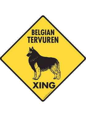 Belgian Tervuren Xing Sign or Sticker