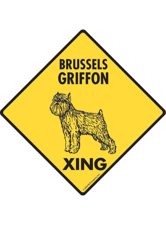 Brussels Griffon Xing Sign or Sticker