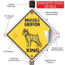 Brussels Griffon Xing (Crossing) Dog Signs or Sticker-4