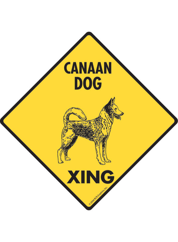 Canaan Dog Xing Sign or Sticker
