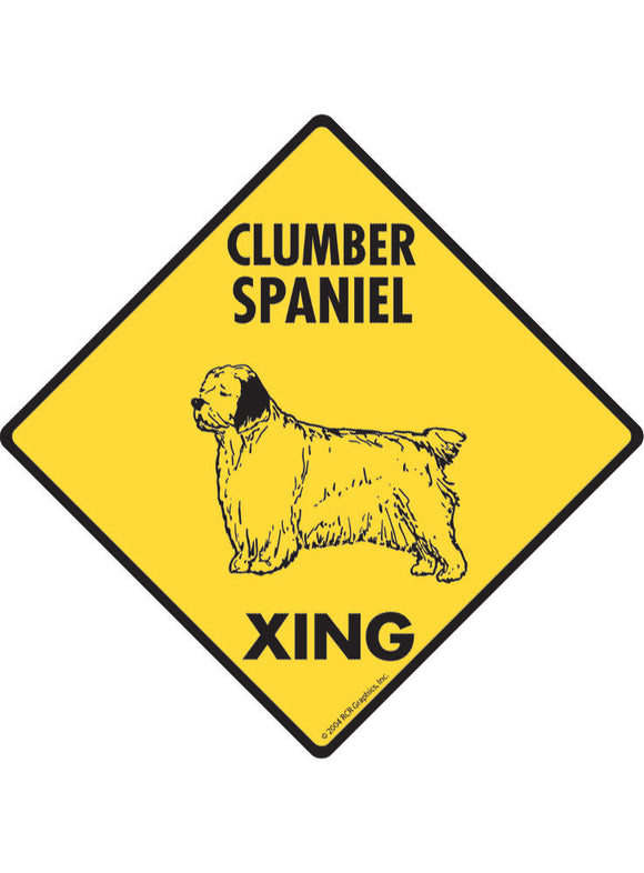 Clumber Spaniel Xing Sign or Sticker