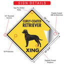 Curly-Coated Retriever Xing (Crossing) Dog Signs or Sticker-3