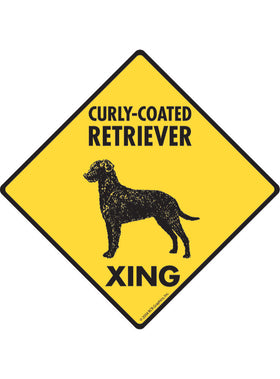 Curly-Coated Retriever Xing Sign or Sticker