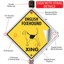 English Foxhound Xing (Crossing) Dog Signs or Sticker-4